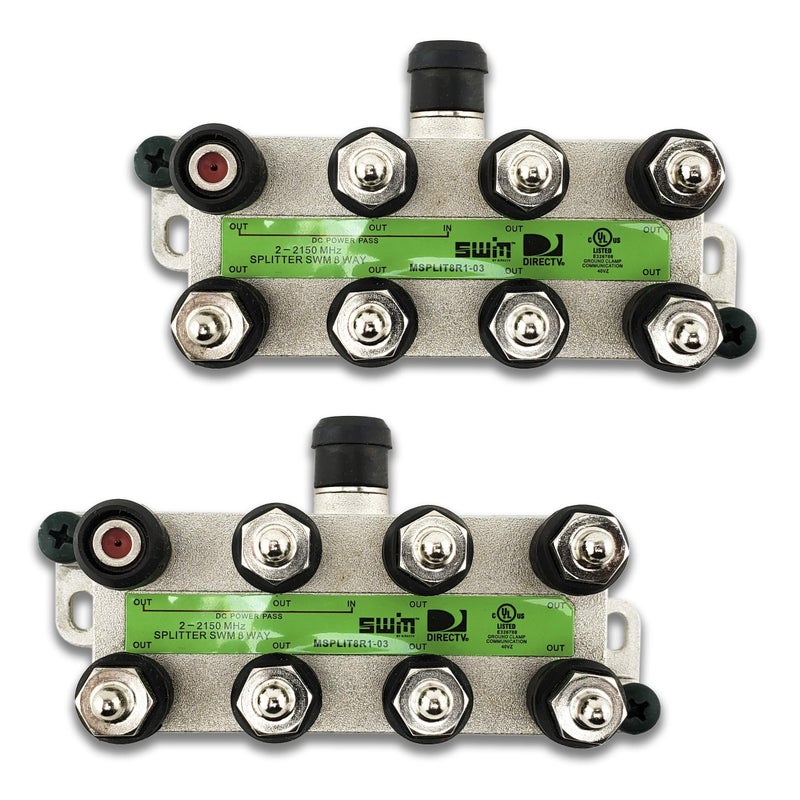 Directv SWM Approved 8-Way Splitter (2) - Image 1